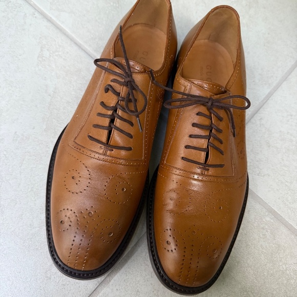 ✨ Gucci Men’s Leather Brogue Oxford Dress Shoes – Size 10 – Made in Italy ✨ main image 10